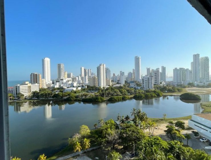 Vista al laguito en Cartagena