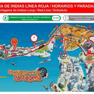 Cartagena Colombia-mapa-linea-roja